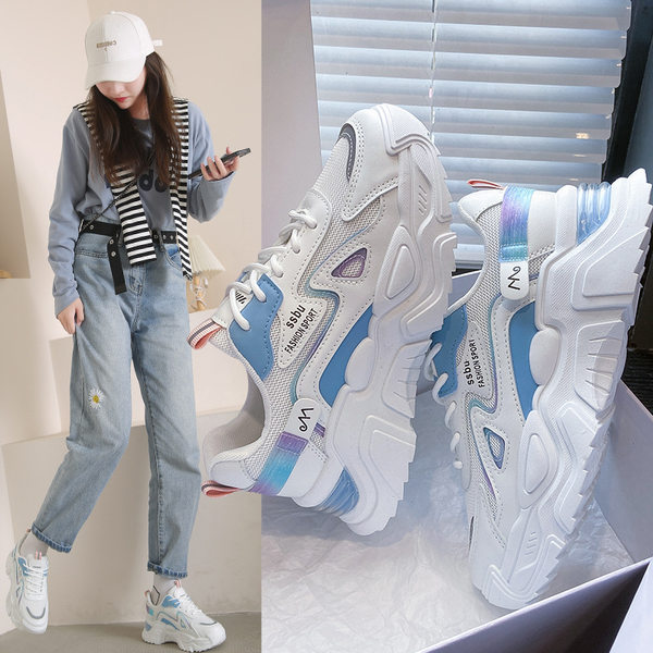 รองเท้าผ้าใบเสริมส้นสูง ไซต์35-39 Beautiful Feet Fashion Shoes