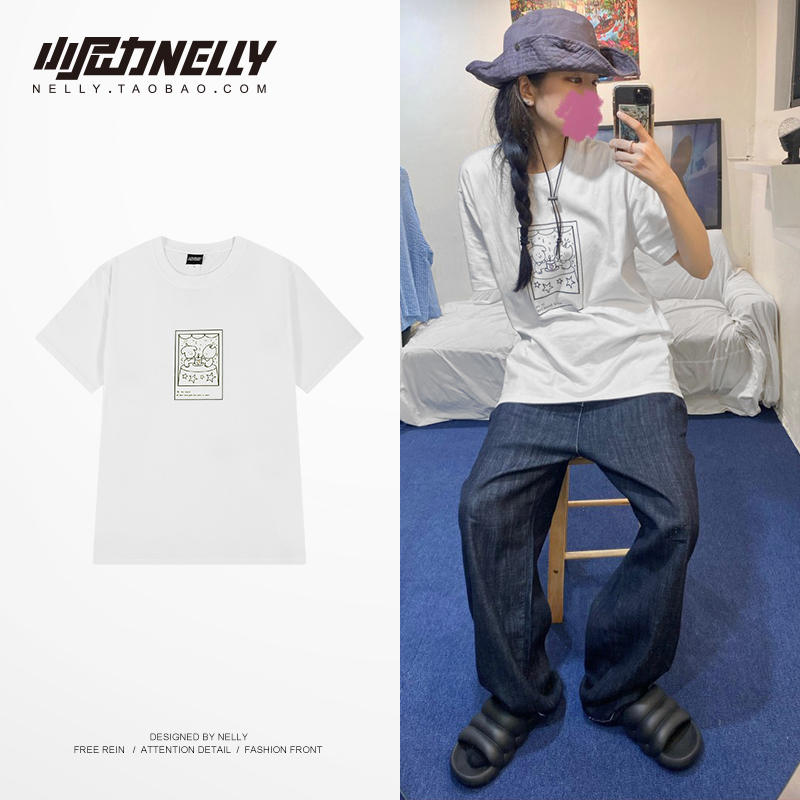 เสื้อยืดคอกลม ผู้ชาย เสื้อยืดผู้ชายเกาหลี เสื้อยืดเกาหลี แบรนด์ NELLY