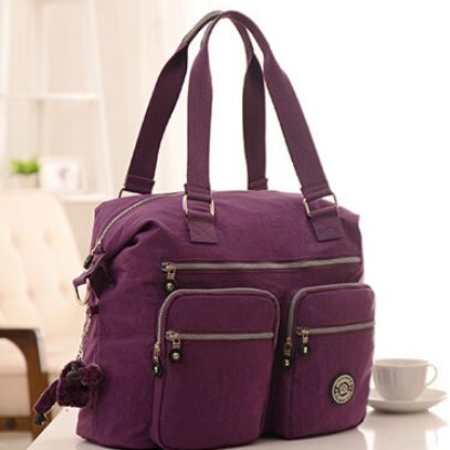 กระเป๋าถือ กระเป๋าสะพาย ผู้หญิง กระเป๋าเดินทาง ใส่เสื้อผ้า กระเป๋าผ้าไนลอนกันน้ำ ทรงสี่เหลี่ยม ใบใหญ่ มีช่องซิปหลายช่อง กระเป๋าวัยรุ่น ท่องเที่ยว เก๋ ๆ 953685