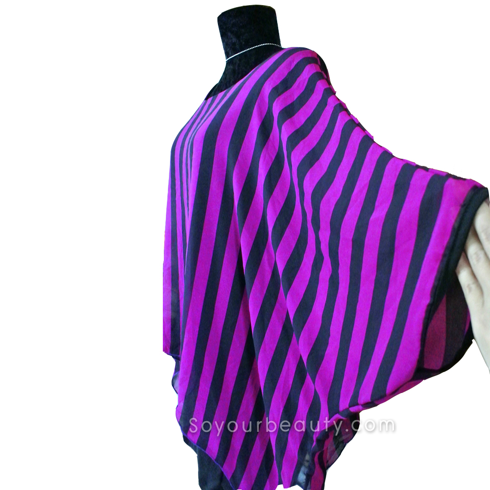 เสื้อผ้าคนอ้วน ชุดเดรสลายริ้วไซส์ใหญ่