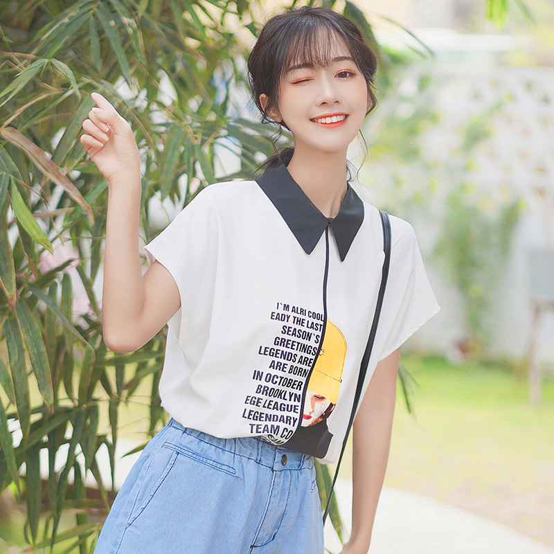 เสื้อผ้าวัยรุ่นเกาหลี เสื้อยืดวัยรุ่นผู้หญิง มีขนาด S M L XL