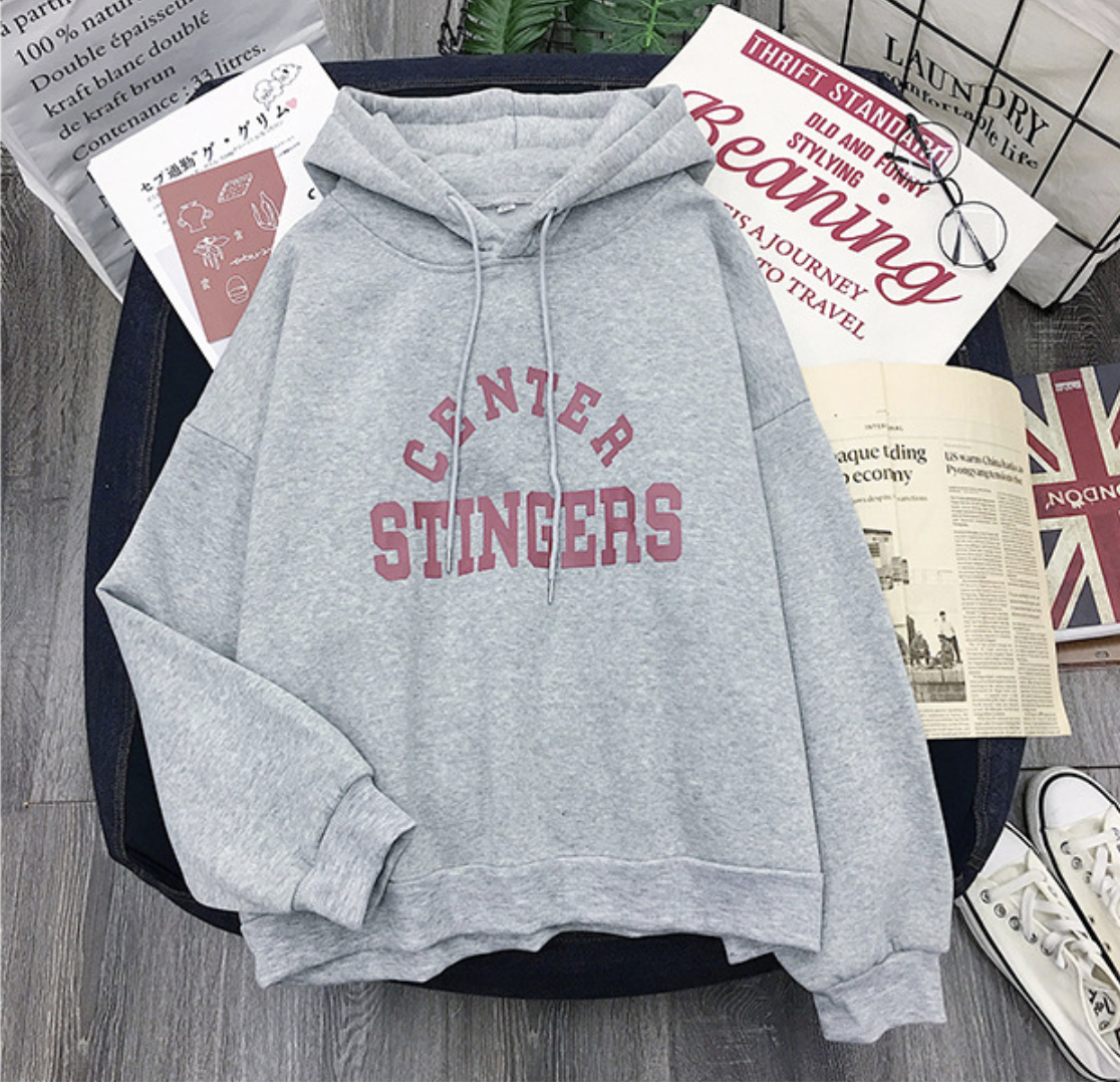 เสื้อกันหนาวฮู้ดดี้ แฟชั่นเกาหลี สกรีนลายน่ารัก ผ้าเนื้อนุ่ม ด้านในเป็นผ้าสำลี กันหนาวได้จ้า พร้อมส่ง งานจริงในภาพสุดท้าย