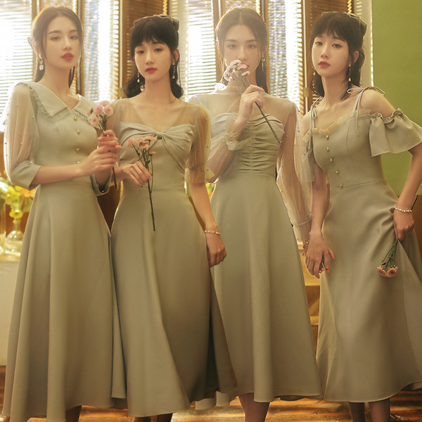 ชุดเพื่อนเจ้าสาว ชุดไปงานแต่งงาน ชุดเพื่อนเจ้าสาวสีเขียว