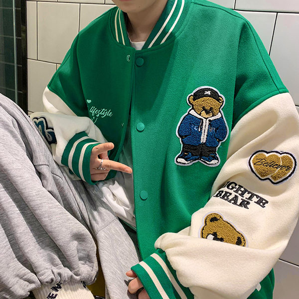 เสื้อแจ็คเก็ตเบสบอล เสื้อคลุม เสื้อแขนยาวสไตล์เกาหลี