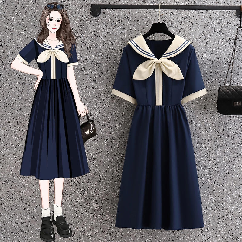 เดรสแขนสั้น มีไซส์ L-4XLอก 38-47 นิ้ว ใส่ได้ทั้งสาวหุ่นดีน่ารักจนถึงสาวอวบพลัสไซส์