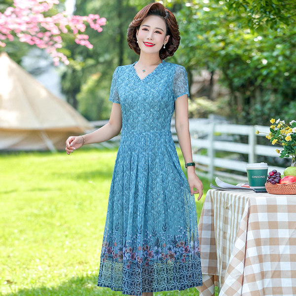 เดรสวัยผู้ใหญ่40-60ปี เดรสคุณแม่ ชุดเดรสทำงานวัยผู้ใหญ่ แบรนด์ MAMA DRESS