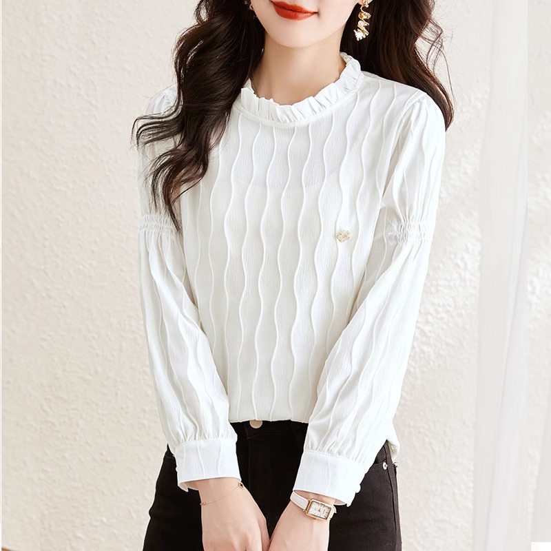 เสื้อเชิ้ตผู้หญิงแขนยาว เสื้อเชิ้ตผู้หญิงใส่ทํางาน 390 บาทต่อชิ้น ฟรีค่าจัดส่ง