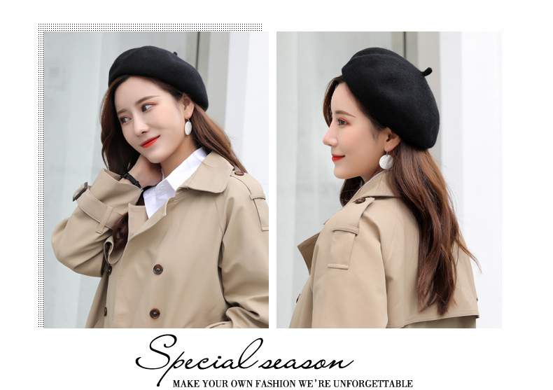 Beret Hat หมวกเบเรต์ พร้อมส่ง ดูดีมีระดับได้ในทุกโอกาส มีเชือกปรับระดังให้เข้ากับศีระษะได้