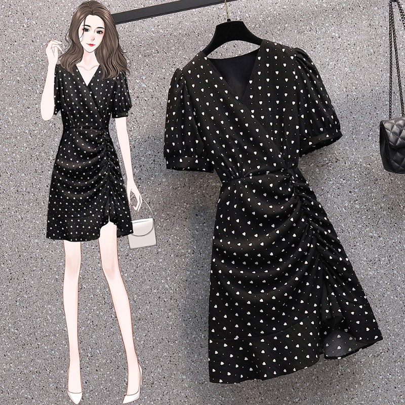 เดรสแขนสั้น มีไซส์ L-4XLอก 38-47 นิ้ว ใส่ได้ทั้งสาวหุ่นดีน่ารักจนถึงสาวอวบพลัสไซส์ จัดส่งฟรี! ทักแชทสั่งซื้อ