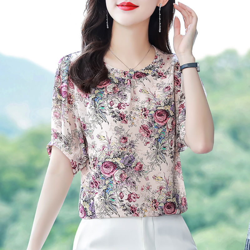 เสื้อชีฟอง เสื้อแฟชั่นสุภาพสตรีวัยผู้ใหญ่ มีไซต์ อก34นิ้ว-43นิ้ว