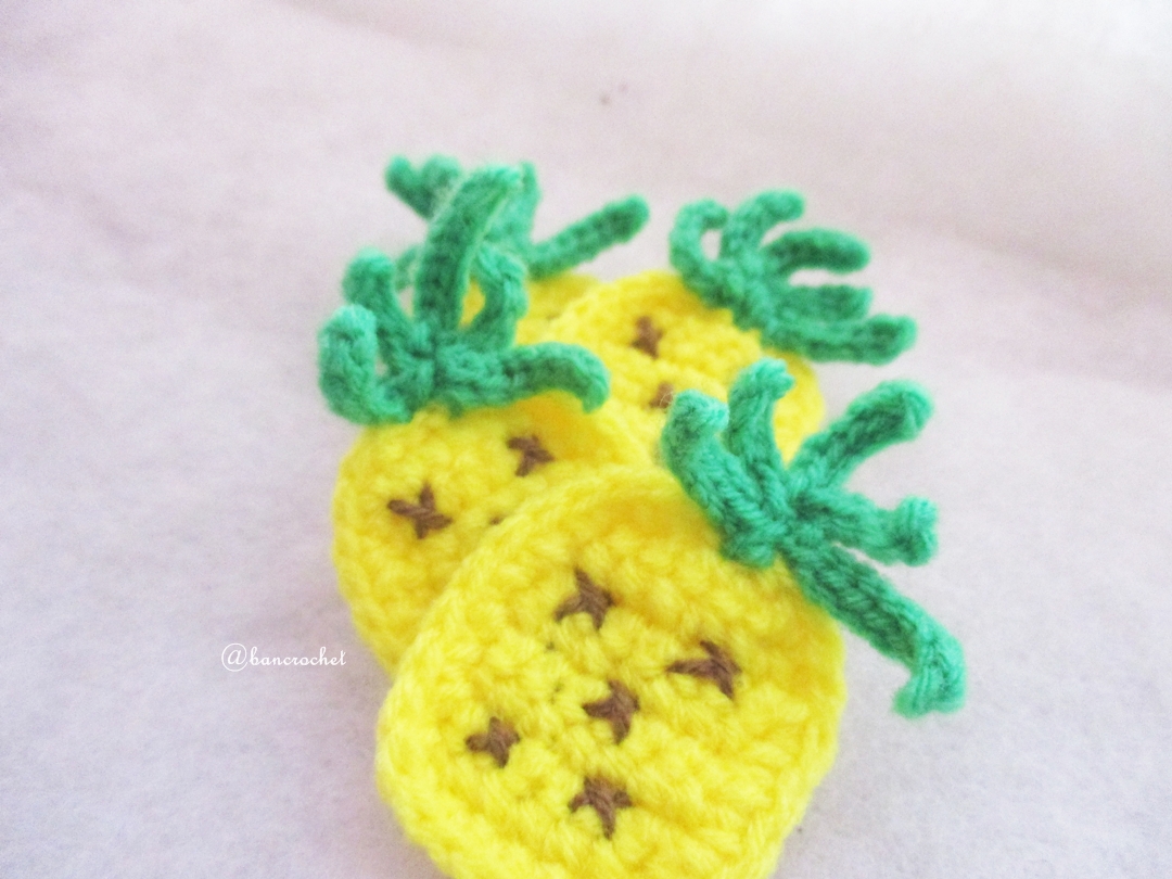 สับปะรดถักโครเชต์ pineapple fruit crochet