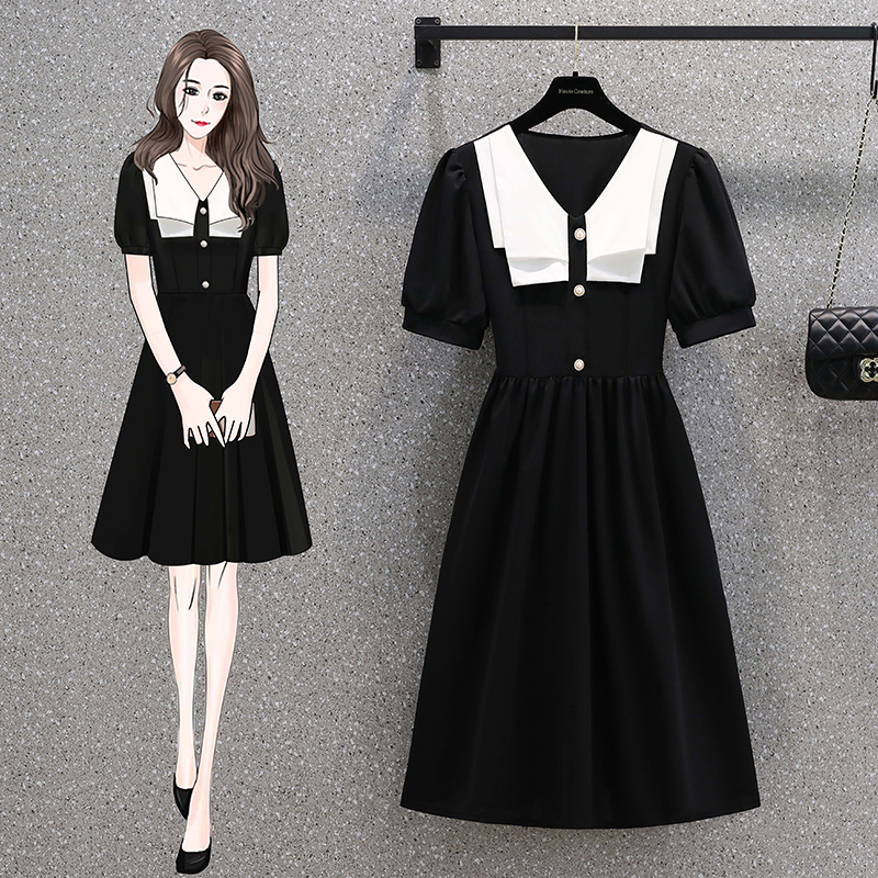 เดรสแขนสั้น มีไซส์ L-4XLอก 38-47 นิ้ว ใส่ได้ทั้งสาวหุ่นดีน่ารักจนถึงสาวอวบพลัสไซส์