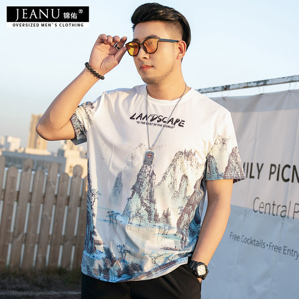 เสื้อยืดผู้ชายอ้วน S-5XL(อกเสื้อ39-51นิ้ว)