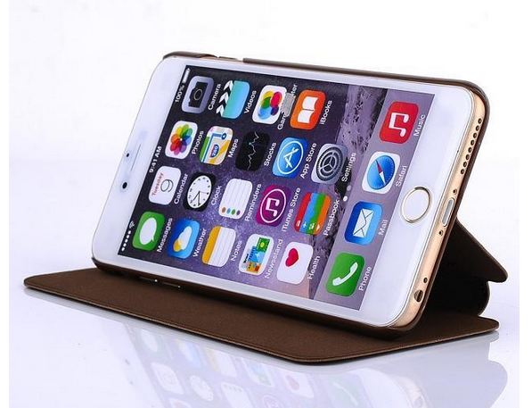 เคสหนัง เคส iPhone 6 4.7 สไตล์ วินเทจ สีน้ำตาลเข้ม กาแฟ สีแนวผู้ใหญ่ เคสแบบหรู สามารถพับตั้ง iphone ได้ ของขวัญให้แฟน สุดเก๋ 198616_2