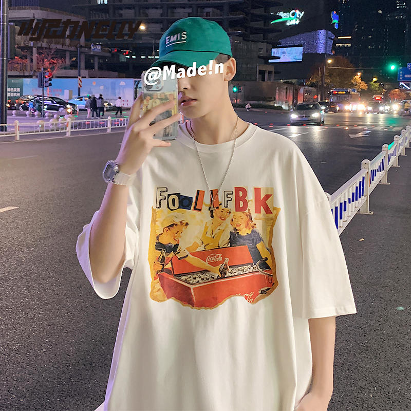 เสื้อยืดคอกลม ผู้ชาย เสื้อยืดผู้ชายเกาหลี เสื้อยืดเกาหลี แบรนด์ NELLY
