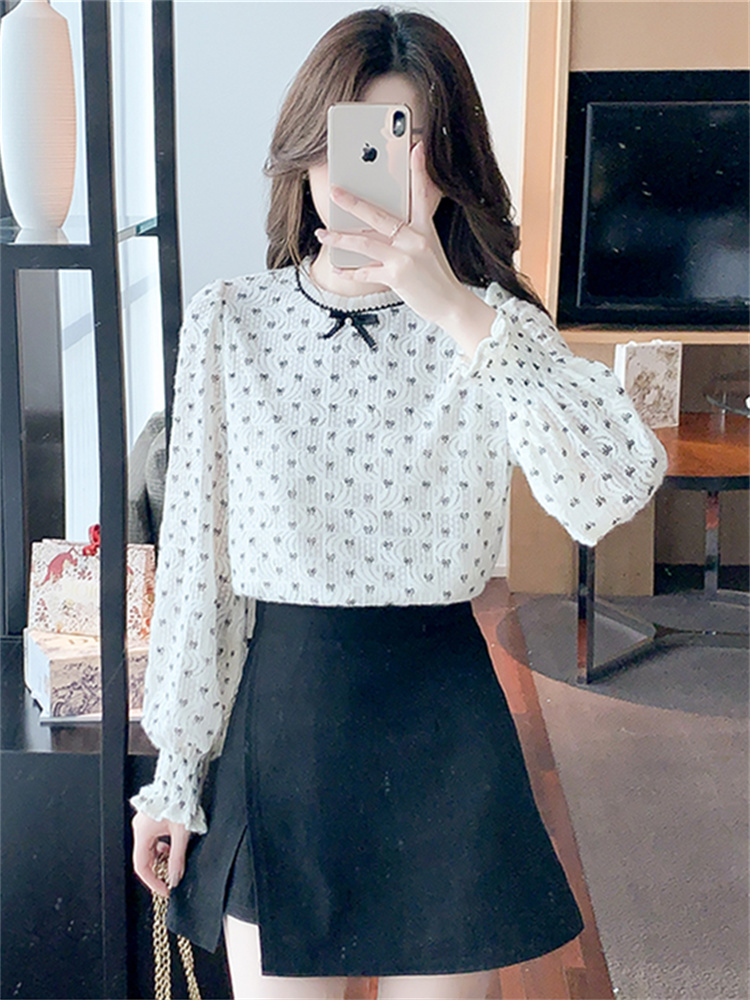 เสื้อลูกไม้ เสื้อเชิ้ตแขนยาว