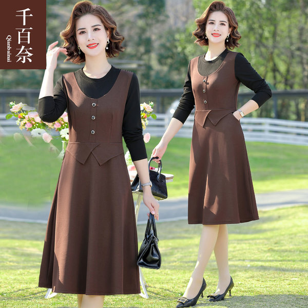 เดรสวัยผู้ใหญ่40-60ปี เดรสคุณแม่ ชุดเดรสทำงานวัยผู้ใหญ่ แบรนด์ MAMA DRESS