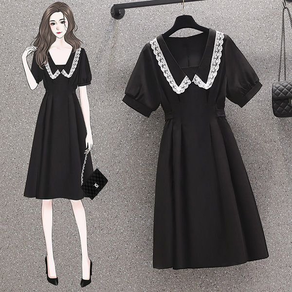 เดรสคนอ้วน เดรสสาวอวบ ชุดเดรสคนอ้วนวัยรุ่น BY PLUS SIZE Girl