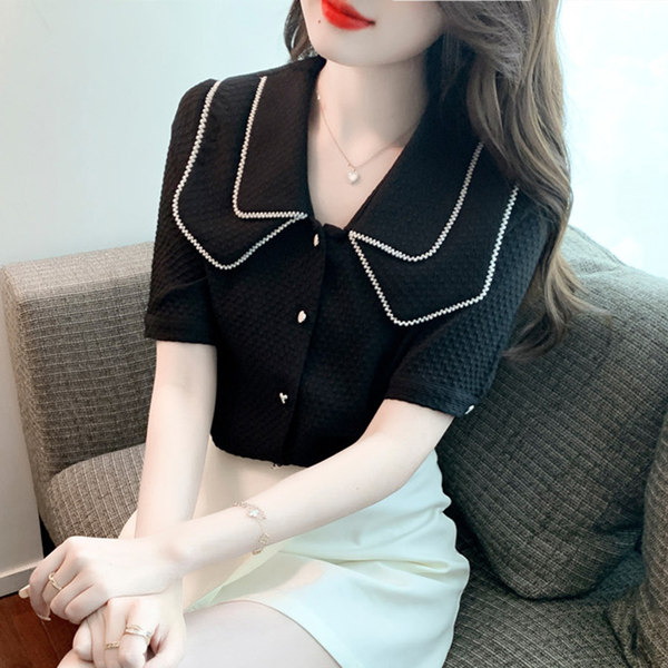 เสื้อลูกไม้ แขนสั้น
