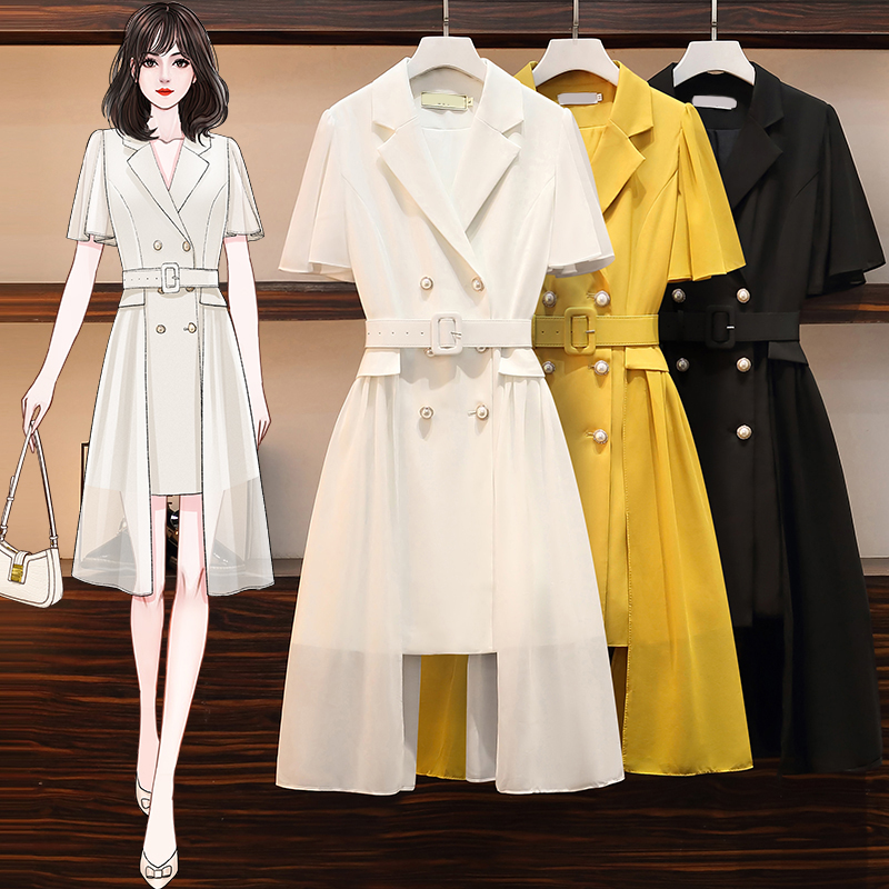 เดรสแขนสั้น มีไซส์ L-4XLอก 38-47 นิ้ว ใส่ได้ทั้งสาวหุ่นดีน่ารักจนถึงสาวอวบพลัสไซส์