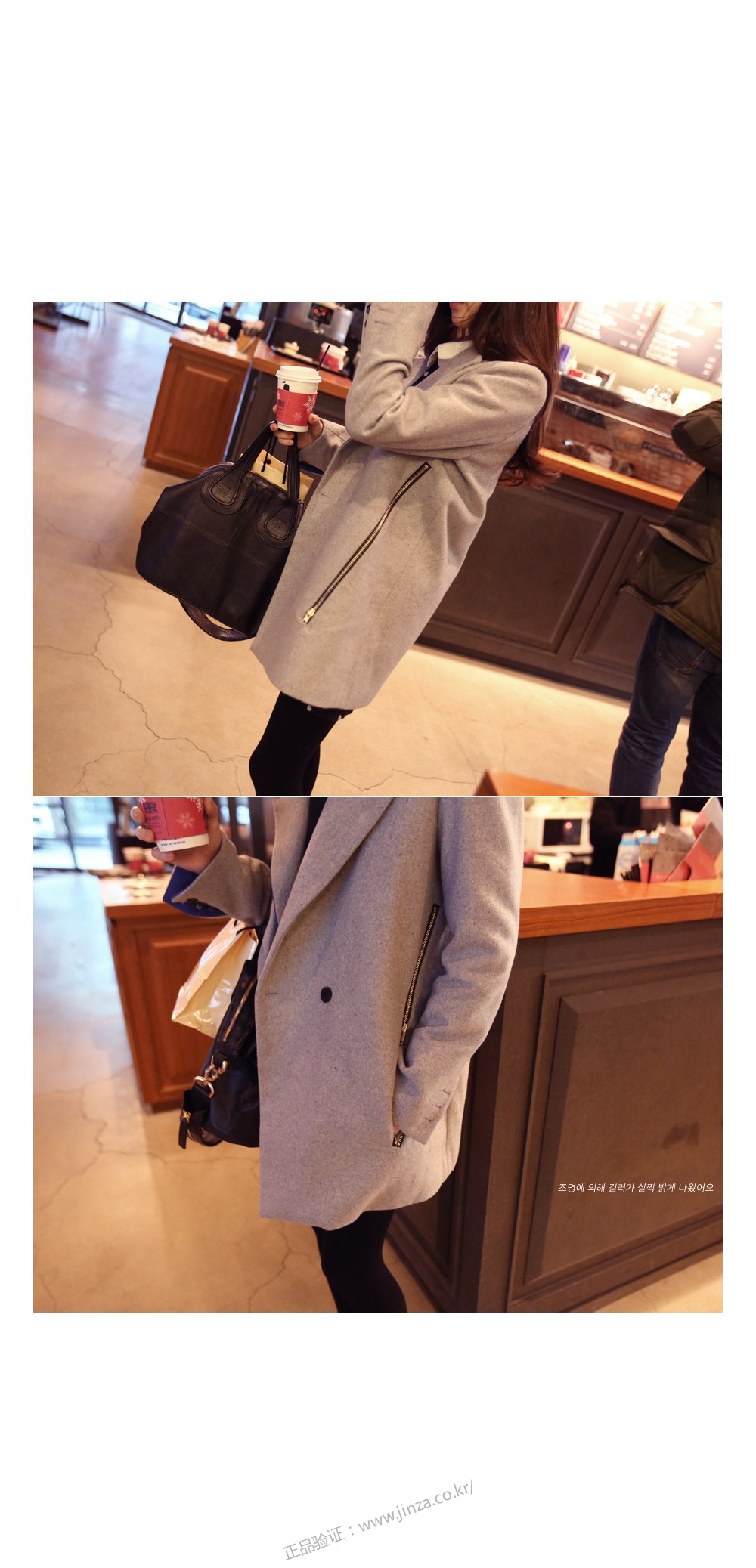 เสื้อโค้ทกันหนาว ทรงสวย สีเทา รุ่นนี้เก๋ตรงที่ ใส่ได้หลายแบบ แต่งเหมือนมีเสื้ออยู่ด้านในอีกตัว เก๋มากค่ะ ผ้าวูผสม เนื้อละเอียด ไม่หนามาก แต่บุซับในกันลมเรียบร้อย พร้อมส่งเลยน้า GRAY