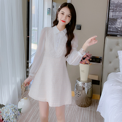 เดรสวัยรุ่น เดรสลูกไม้ชีฟอง By Meiyi women's clothing