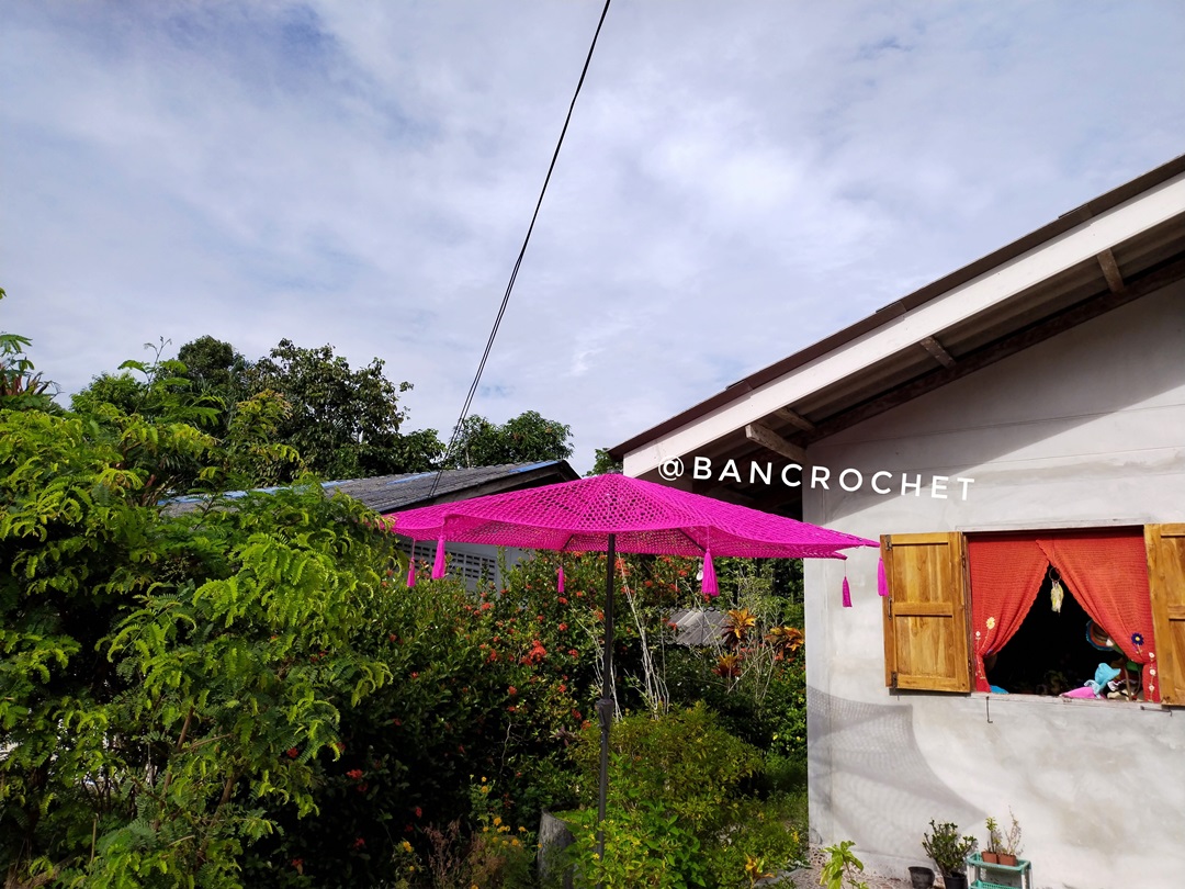 Bancrochet ร่มถักโครเชต์ Crochet Umbrella หลากสี 213*274 cm