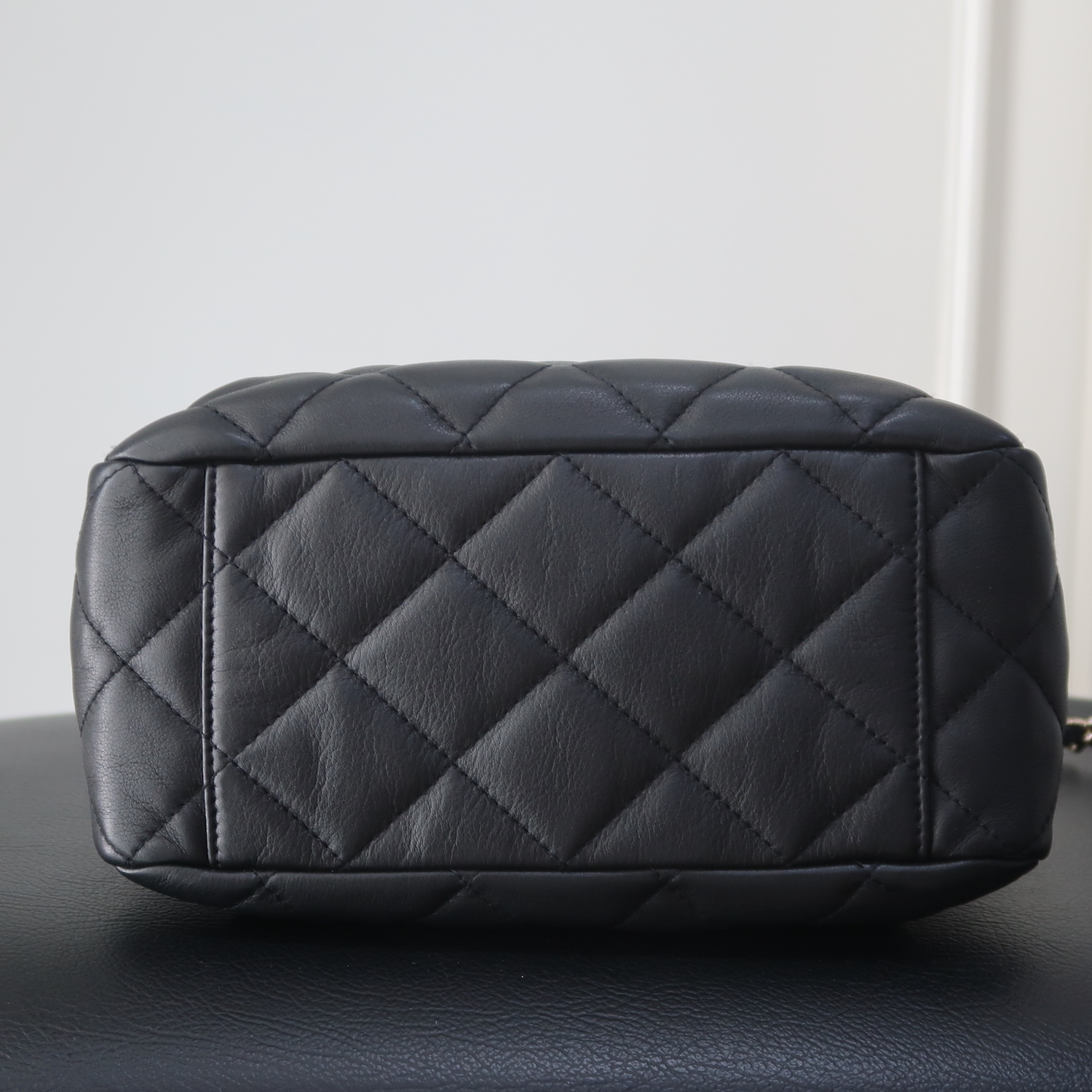 Chanel Black Lambskin Medium Drawstring GHW