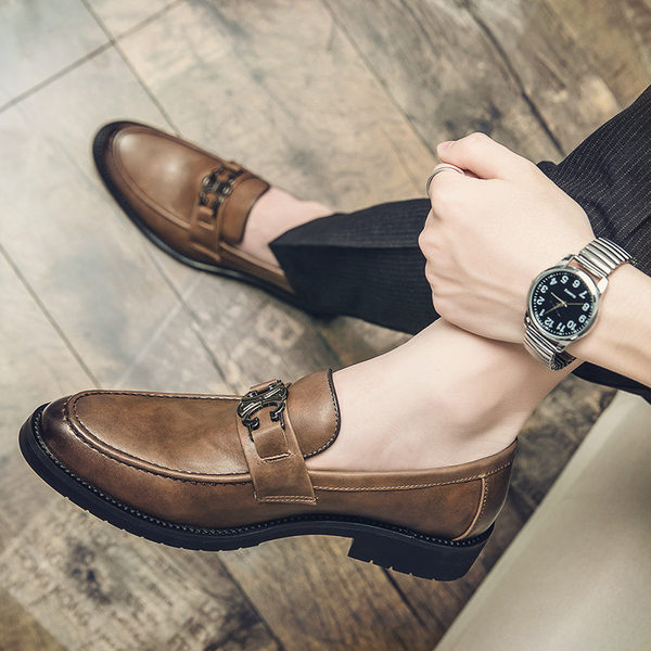 รองเท้าหนังผู้ชาย มีไซส์39-44 รองเท้าโลฟเฟอร์ชาย Slip-On Shoes