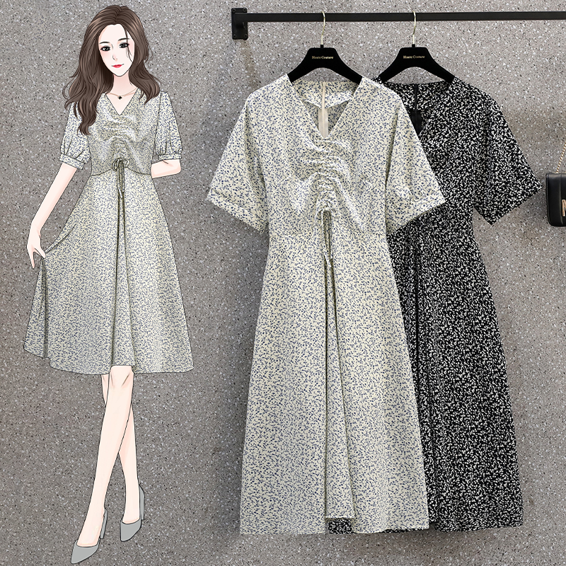 เดรสแขนสั้น มีไซส์ L-4XLอก 38-47 นิ้ว ใส่ได้ทั้งสาวหุ่นดีน่ารักจนถึงสาวอวบพลัสไซส์