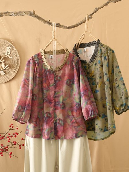เสื้อลินิน เสื้อผ้าฝ้ายลินิน เสื้อเชิ้ตผ้าลินิน