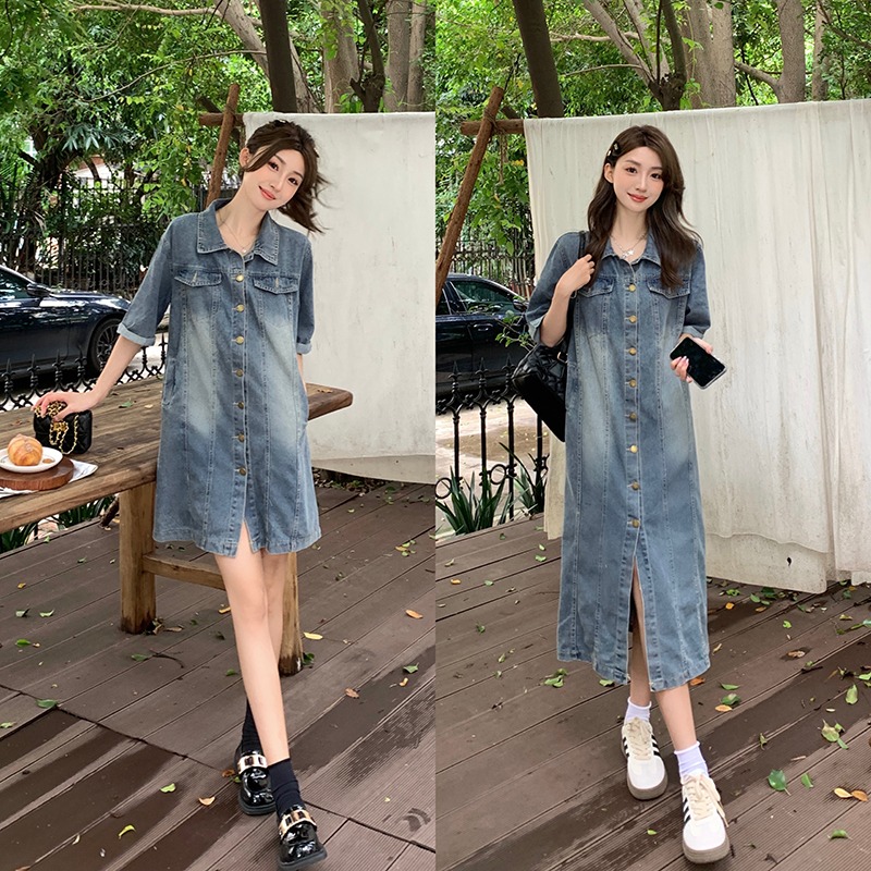เดรสแขนสั้น มีไซส์ L-4XLอก 38-47 นิ้ว ใส่ได้ทั้งสาวหุ่นดีน่ารักจนถึงสาวอวบพลัสไซส์ จัดส่งฟรี! ทักแชทสั่งซื้อ