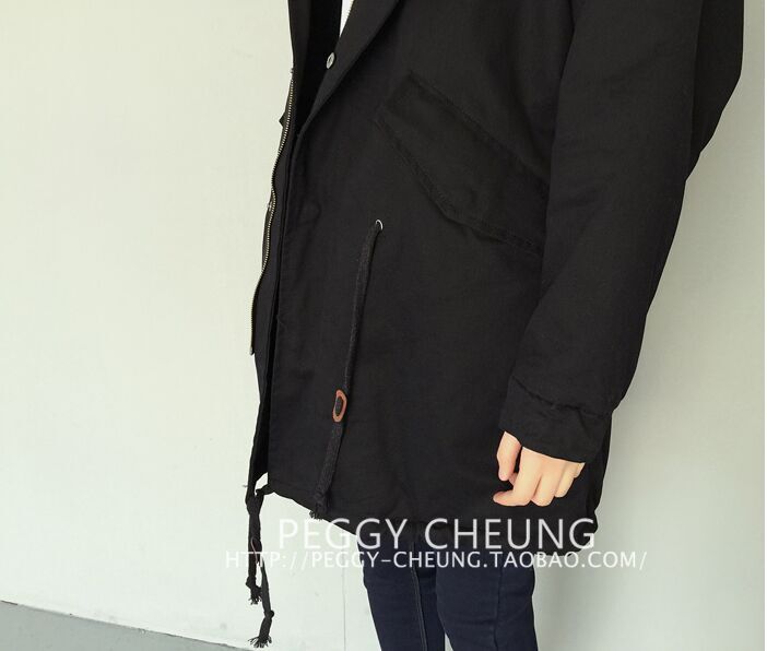 เสื้อคลุมกันหนาวฮู้ดดี้ ทรงโคล่ง สีดำ เท่ๆ ผ้าไม่หนามาก กันหนาวกันลม ซับในขนแมวนุ่มๆ พร้อมส่งจ้า ดำ