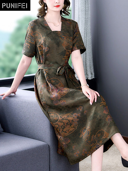 เดรสวัยผู้ใหญ่40-60ปี เดรสคุณแม่ ชุดเดรสทำงานวัยผู้ใหญ่ แบรนด์ MAMA DRESS