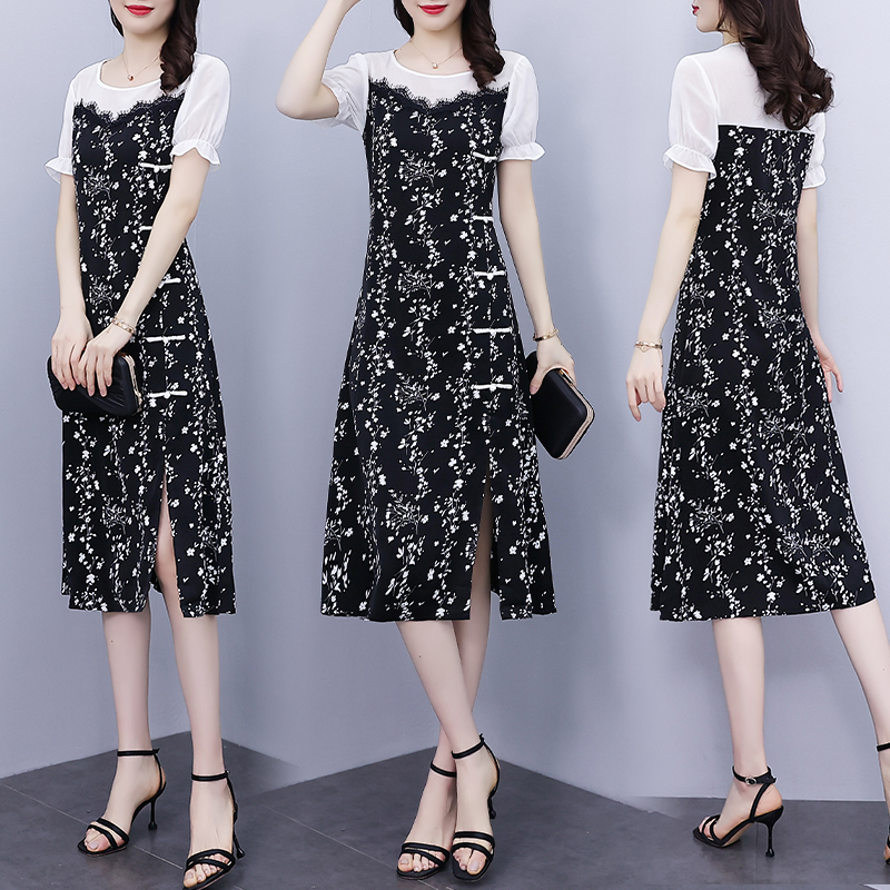 เดรสแขนสั้น มีไซส์ L-5XLอก 38-48 นิ้ว ใส่ได้ทั้งสาวหุ่นดีน่ารักจนถึงสาวอวบพลัสไซส์