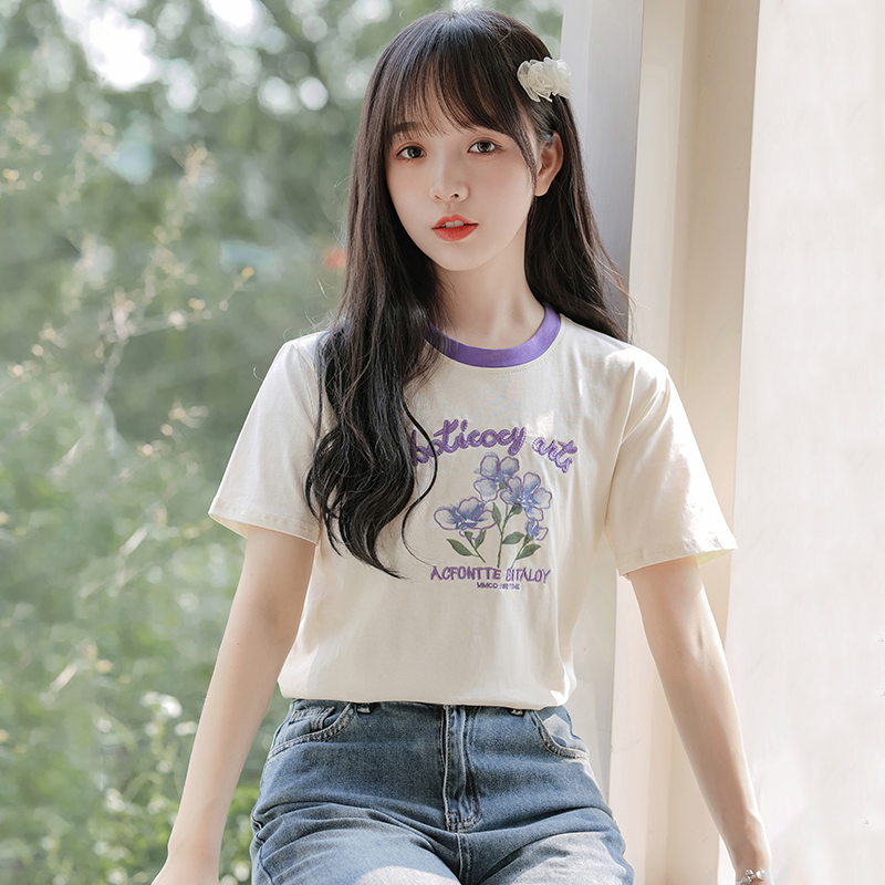 เสื้อผ้าวัยรุ่นเกาหลี เสื้อยืดวัยรุ่นผู้หญิง มีขนาด S M L XL