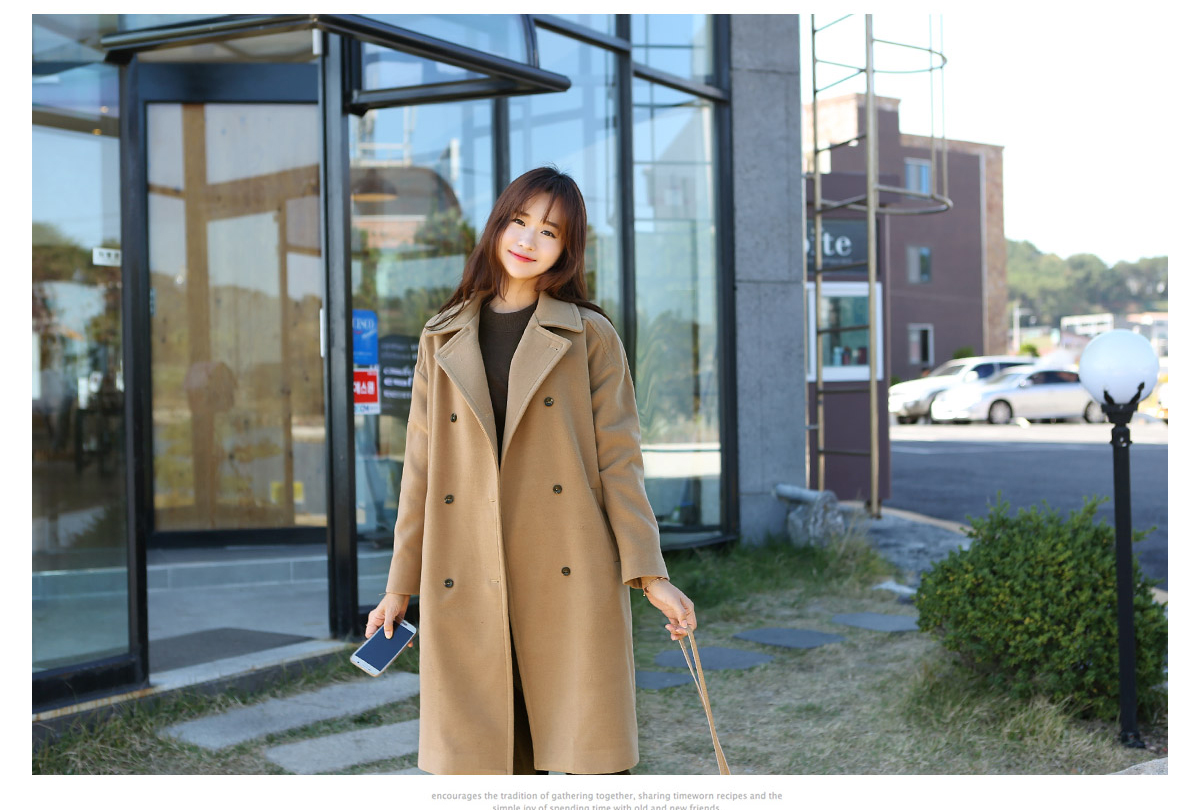 OverCoat เสื้อโค้ทกันหนาวตัวยาว สีน้ำตาล งานดี ผ้าวูลเนื้อดีเรียบไม่เป็นขุย บุซับในกันลมอย่างดี พร้อมส่ง