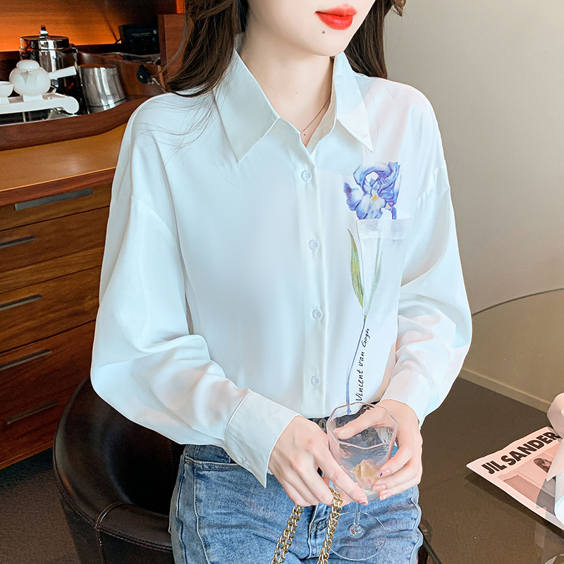 เสื้อเชิ้ตผู้หญิงแขนยาว เสื้อเชิ้ตผู้หญิงใส่ทํางาน 390 บาทต่อชิ้น ฟรีค่าจัดส่ง