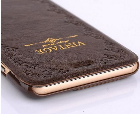 เคสหนัง เคส iPhone 6 4.7 สไตล์ วินเทจ สีน้ำตาลเข้ม กาแฟ สีแนวผู้ใหญ่ เคสแบบหรู สามารถพับตั้ง iphone ได้ ของขวัญให้แฟน สุดเก๋ 198616_2