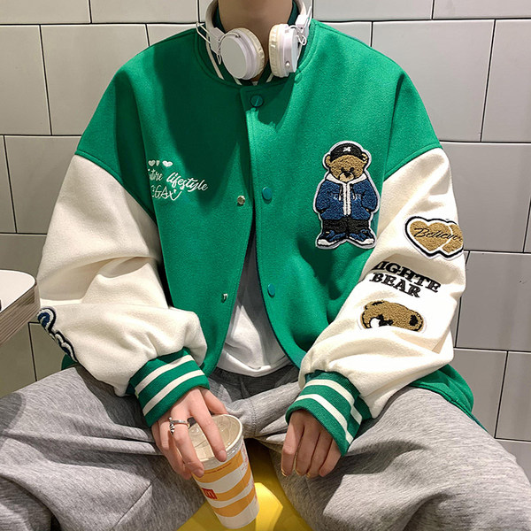 เสื้อแจ็คเก็ตเบสบอล เสื้อคลุม เสื้อแขนยาวสไตล์เกาหลี