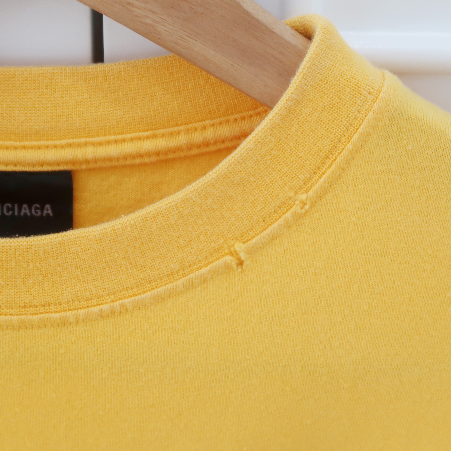 Balenciaga Yellow Wave Logo T Shirt