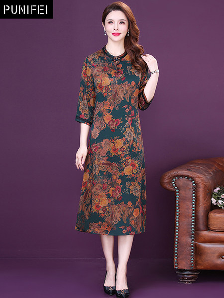 เดรสวัยผู้ใหญ่40-60ปี เดรสคุณแม่ ชุดเดรสทำงานวัยผู้ใหญ่ แบรนด์ MAMA DRESS