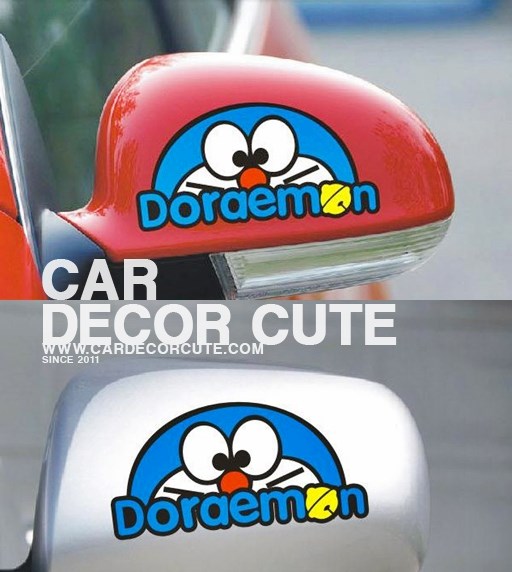DORAEMON - สติ๊กเกอร์แปะกระจกข้างรถยนต์ ลายโดเรม่อน