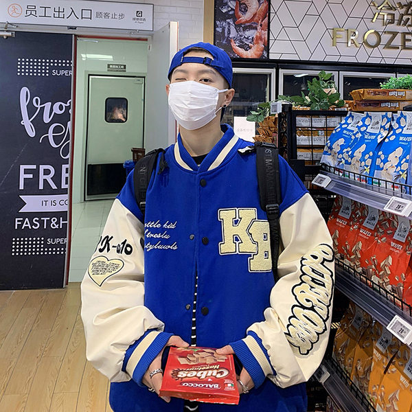 เสื้อแจ็คเก็ตเบสบอล เสื้อคลุม เสื้อแขนยาวสไตล์เกาหลี