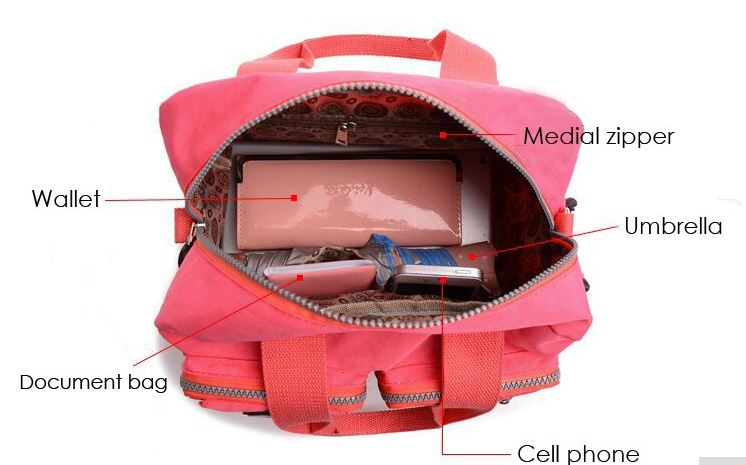 กระเป๋าสะพายข้างผู้หญิง กระเป๋าผ้าไนลอน กันน้ำ ใบใหญ่ กำลังดี ใส่ของได้เยอะ แบบสวย มีกระเป๋าหน้า 2 ช่อง ดีไซน์เก๋ มีหลายสีนะคะ 939841