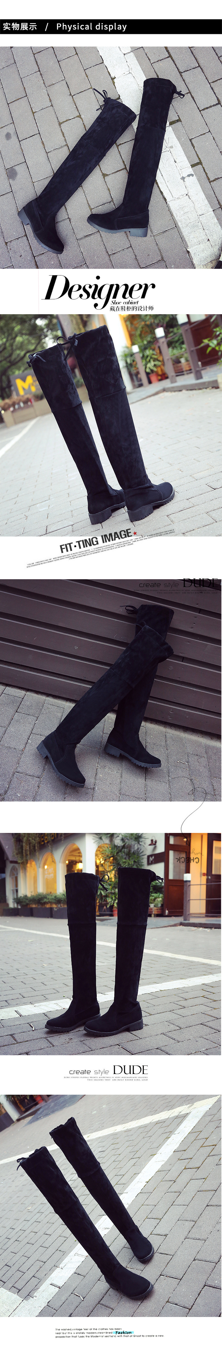 Boots รองเท้าบูทยาวสูง กำมะหยี่ ด้านในเป็นขนสั้น