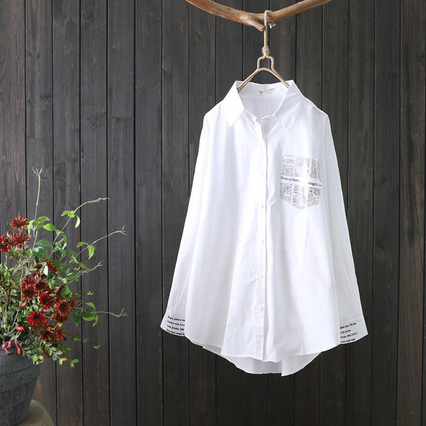 แบบเสื้อสวยๆ เสื้อผ้าฝ้ายลินิน เสื้อเชิ้ตผ้าลินิน