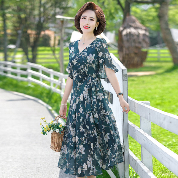 เดรสวัยผู้ใหญ่40-60ปี เดรสคุณแม่ ชุดเดรสทำงานวัยผู้ใหญ่ แบรนด์ MAMA DRESS