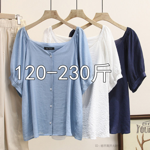 เสื้อเชิ้ตสาวอ้วนมีไซส์ใหญ่มาก มีไซต์2X-7X(อกเสื้อ43-63นิ้ว)น้ำหนักผู้สวม50-170กิโลกรัมใส่ได้