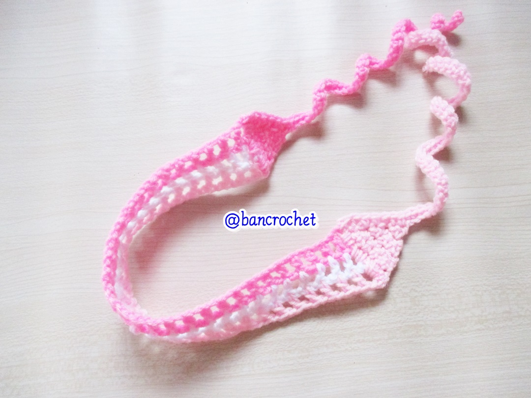 Bancrochet ที่คาดผมถักโครเชต์ สลับสี crochet headband หลากสี 1-1.5*13 inch